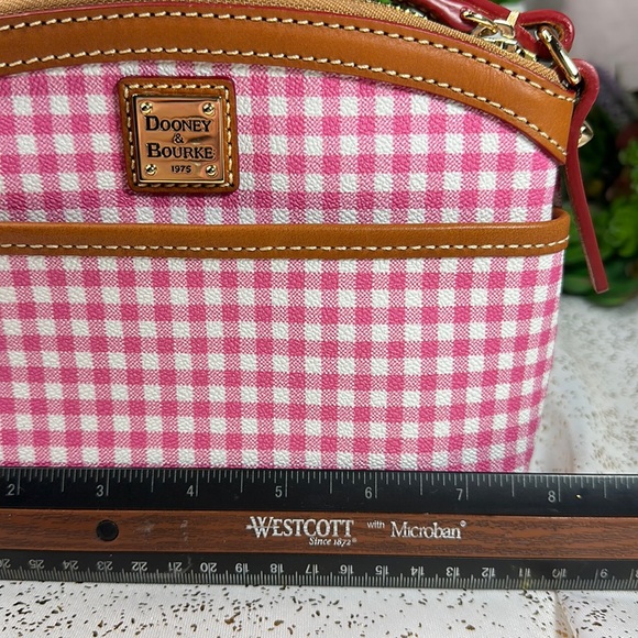 NEW! Dooney & Bourke Purse shoulder bag crossbody gingham pink - Picture 5 of 9